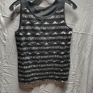 Black And Lace Tank Top Size Small By Loft